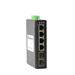 ONV Gigabit industrial PoE network switch 4 port 10/100/1000Mbps Din-Rail dual DC input for IP Camera