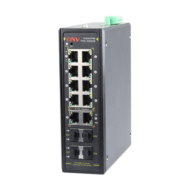 industrial media converter intelligent Din Rail+8 port ethernet 48v industrial poe switch (IPS33148PFM)