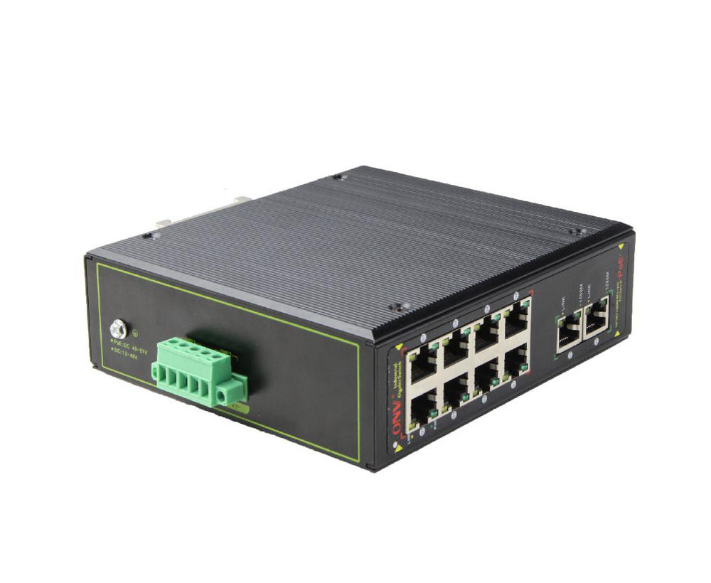 OEM/ODM POE Industrial Ethernet Switch with 8*10/100/1000M POE +2*10/100/1000M uplink port Outdoor Poe Switch