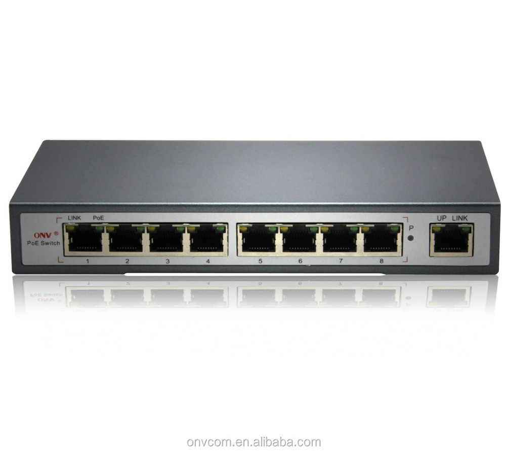 8 port 1000M 52V 120W POE switch for CCTV ip camera outdoor