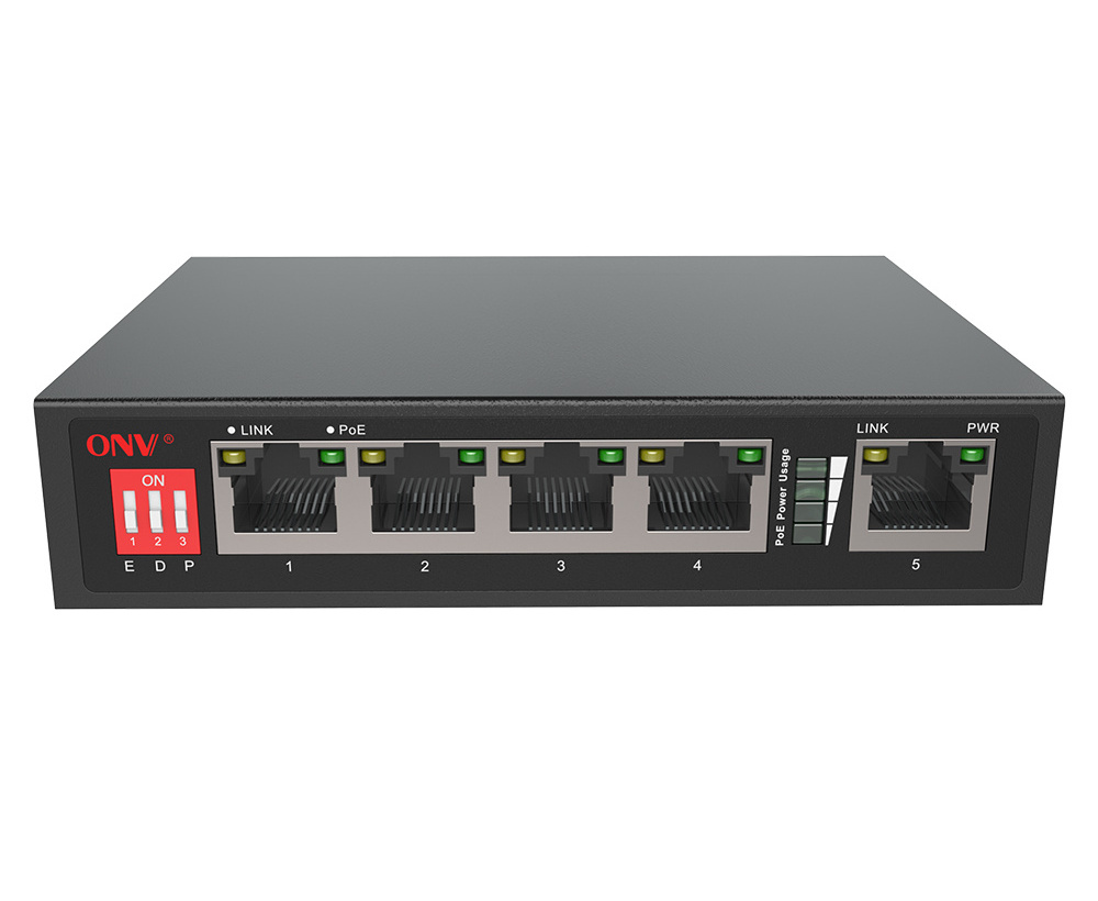 ONV 4 Port 10/100M unmanaged AI PoE Switch