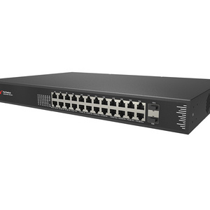 ONV 24 Port Gigabit PoE Switch Rack Mountable fiber poe switch