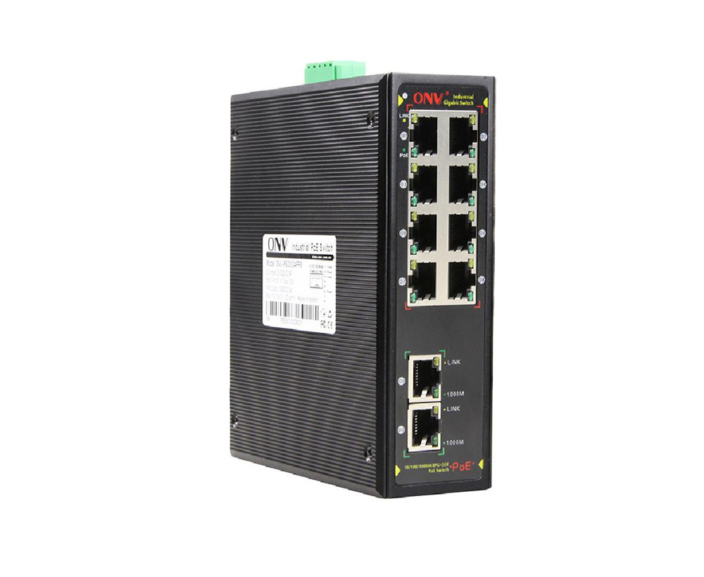 OEM/ODM POE Industrial Ethernet Switch with 8*10/100/1000M POE +2*10/100/1000M uplink port Outdoor Poe Switch