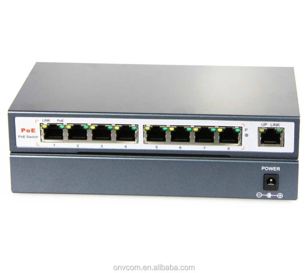 8 port 1000M 52V 120W POE switch for CCTV ip camera outdoor