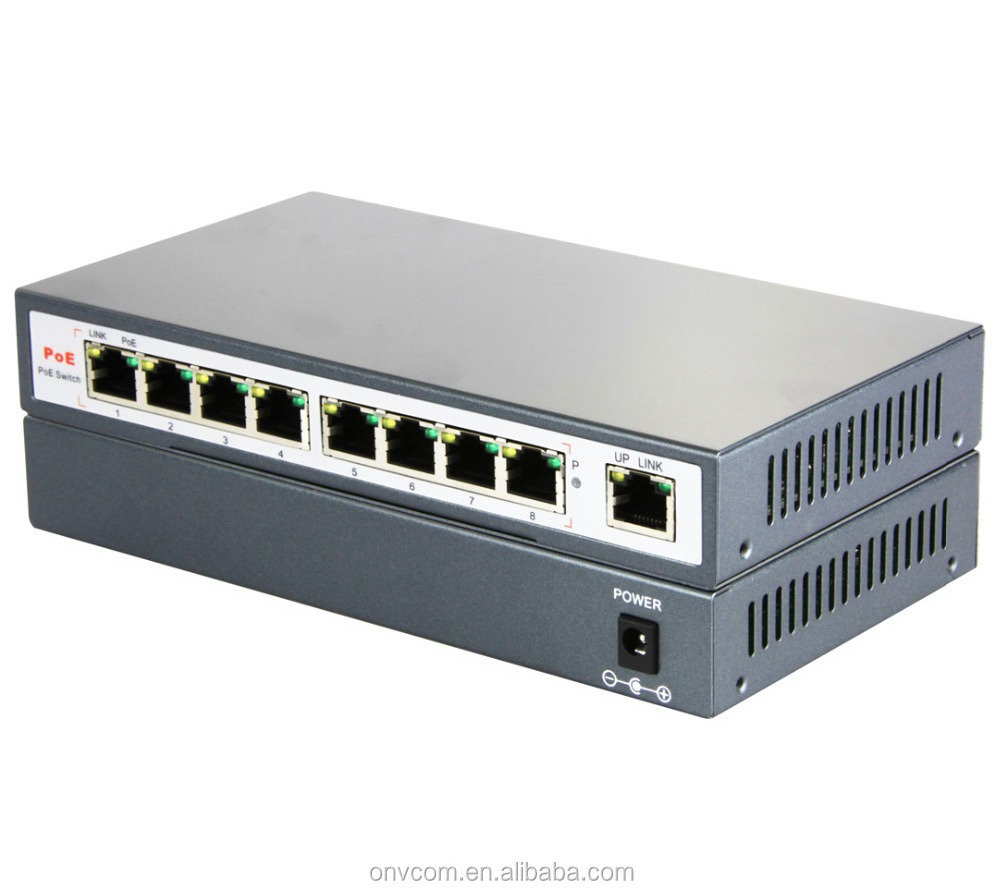 8 port 1000M 52V 120W POE switch for CCTV ip camera outdoor