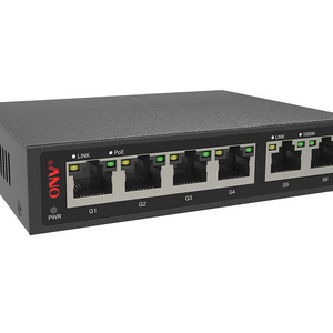 ONV 10/100/1000M 6 port poe switch with 4 gigabit poe port and 2 gigabit uplink ethernet unmanaged smart switch