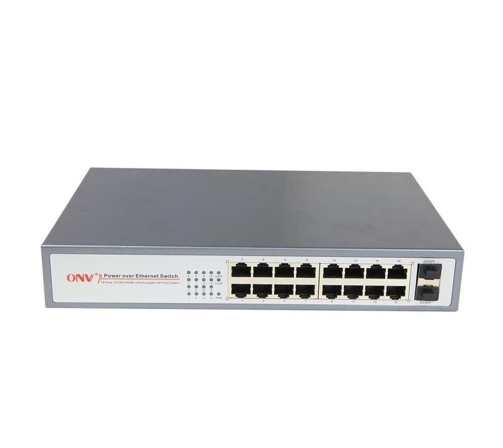 Business Desktop 16 port gigabit poe switch (ONV-POE33016PFB)