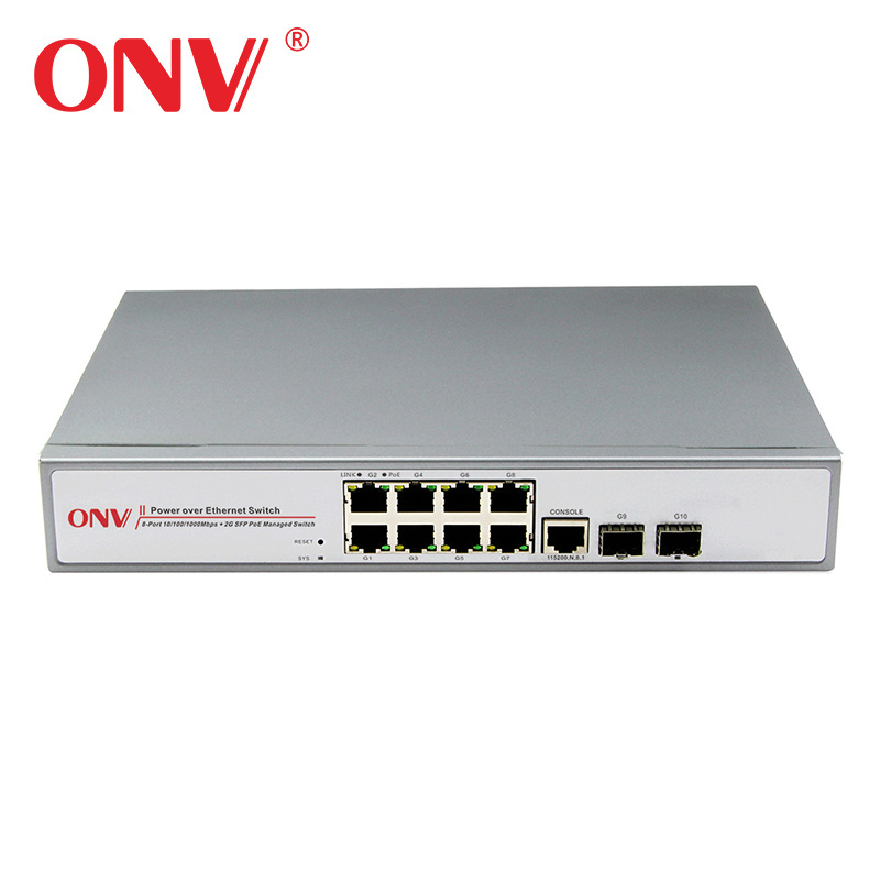 8 port Gigabit Managed PoE Switch (ONV-POE33108PFM)