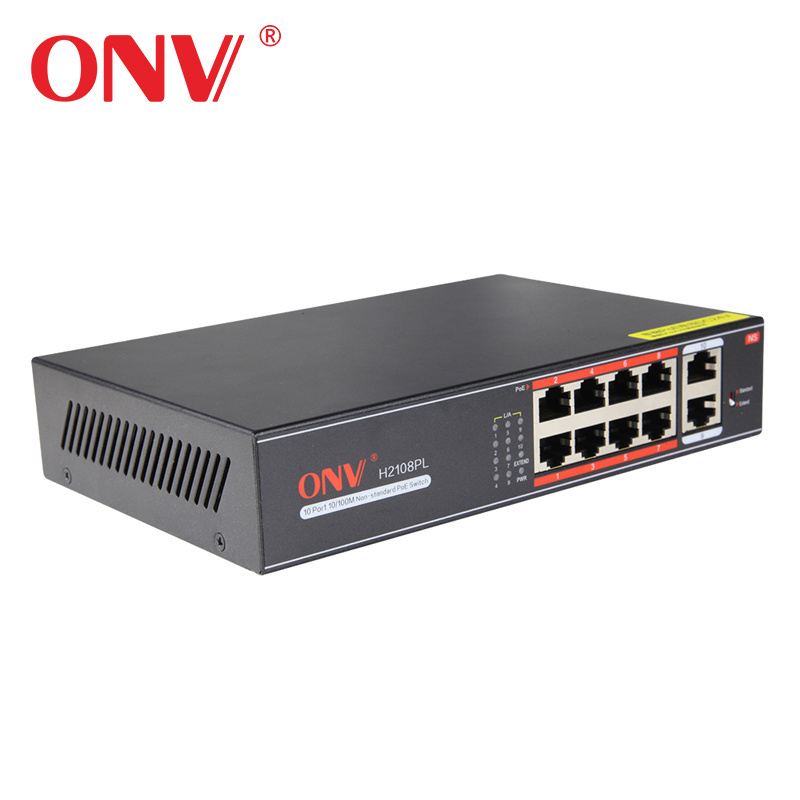 Passive non-standard 10 port poe 24v/52  output switch (H2108PL)