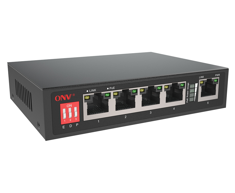 ONV 4 Port 10/100M unmanaged AI PoE Switch