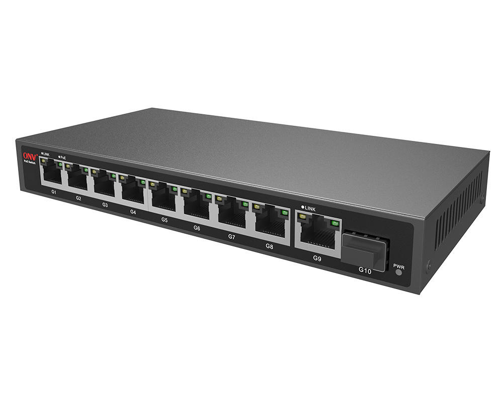 Unmanaged PoE fiber switch with 9*10/100/1000M poe ports and 1*1000M uplink SFP fiber port