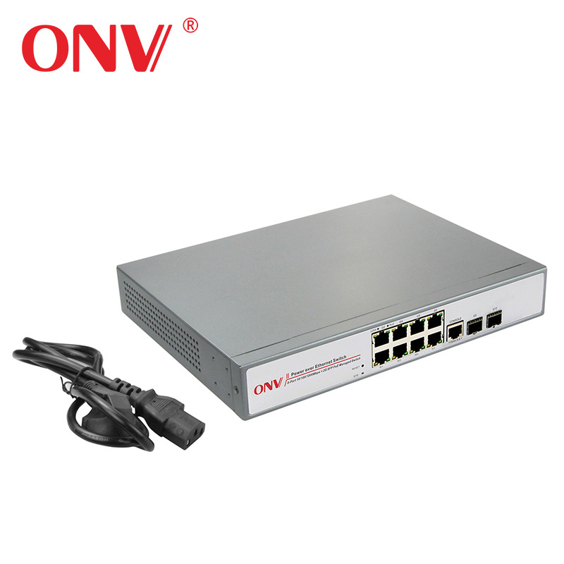 8 port Gigabit Managed PoE Switch (ONV-POE33108PFM)