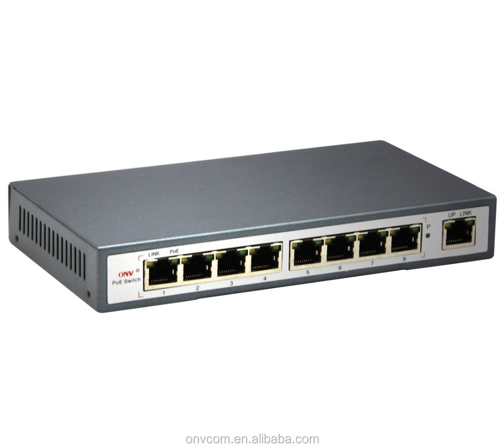 8 port 1000M 52V 120W POE switch for CCTV ip camera outdoor