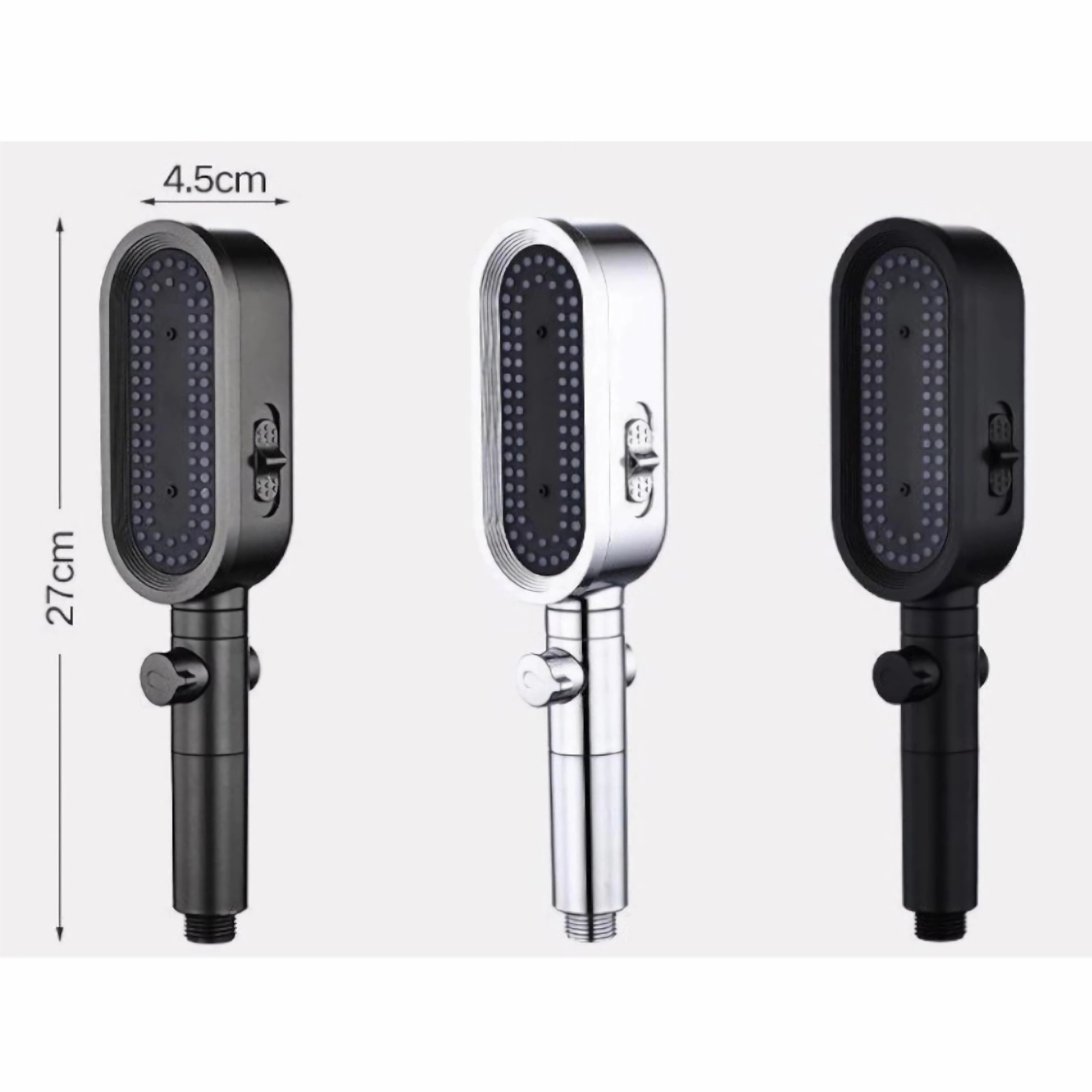 Pressurized Microphone Shape Handheld Shower Head Home Bathroom Three Speed Shower Mode Water Up Hand Shower Head