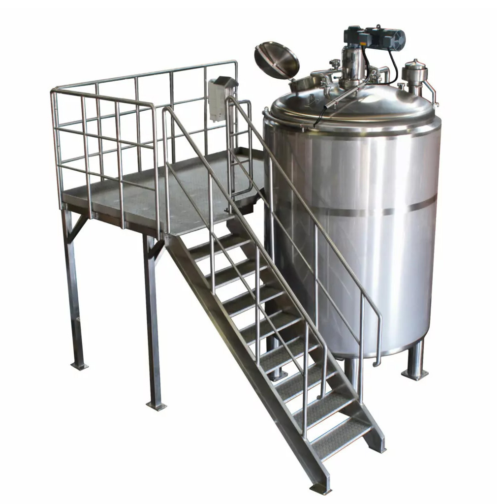 Factory price 200L-20000L liquid chemical stainless steel 304/316 mixing tank with agitator jacketed heating mixer tank reactor