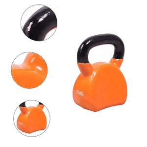 Colorful cast iron Vinyl coated kettlebell for gym club home