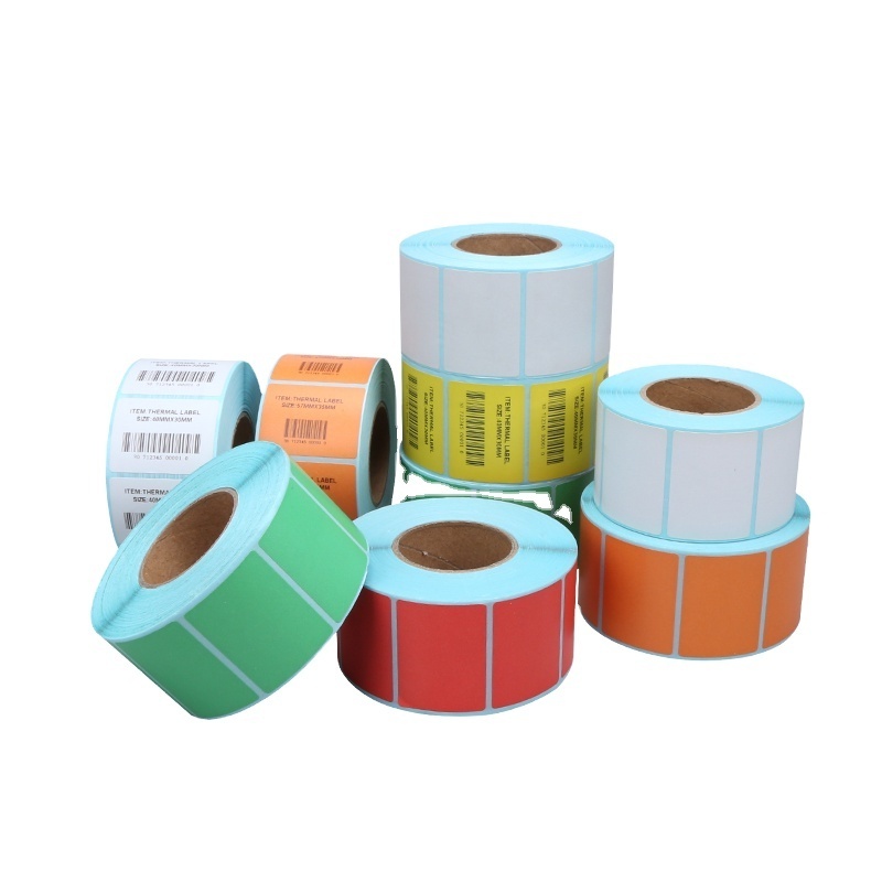 Economical thermal synthetic paper direct thermal PP label jumbo roll with freezer hotmelt adhesive