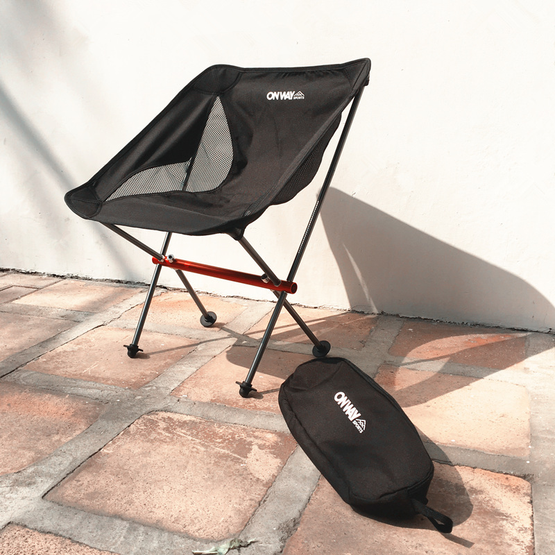 OnwaySports Portable Foldable Outdoor Compact Folding Ultralight Moon Camping Chair