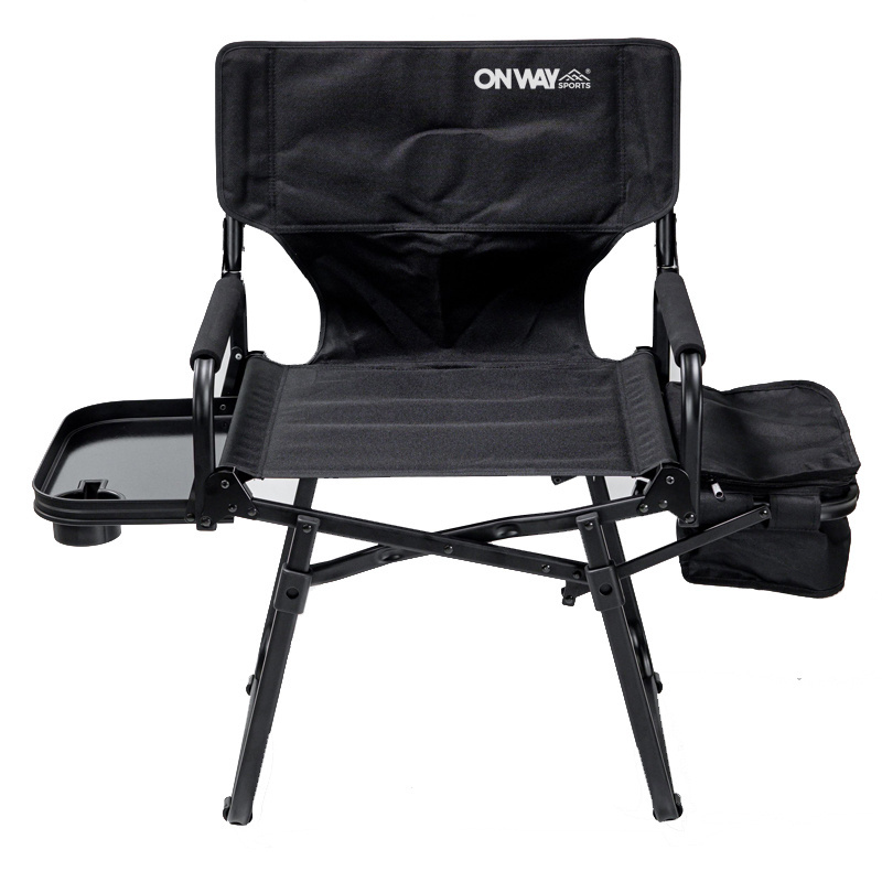 Onwaysports Lightweight Outdoor Portable Aluminum Camping Folding Director Chair With Cooler Bag