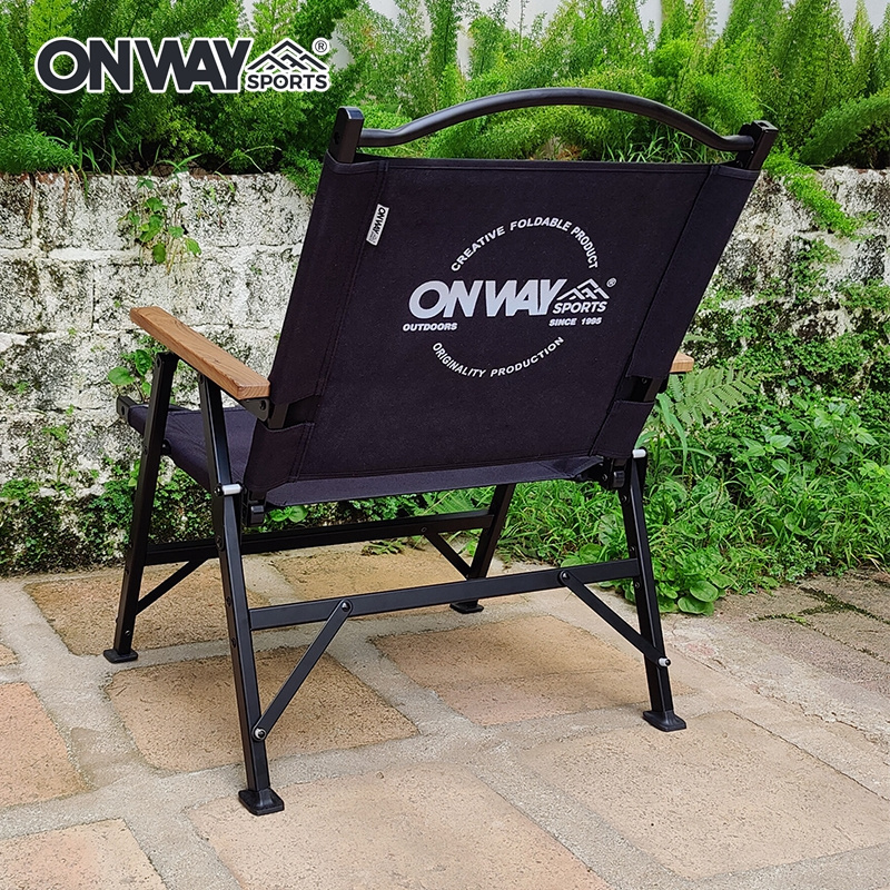 New Design Outdoor Folding Black Aluminum Frame Leisure Lawn BBQ Kermit Chair Camping Chair