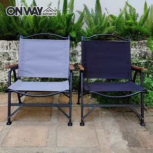 New Design Outdoor Folding Black Aluminum Frame Leisure Lawn BBQ Kermit Chair Camping Chair