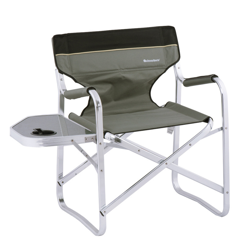 Outdoor Camp Director chair with side table heavy duty oversize padded seat