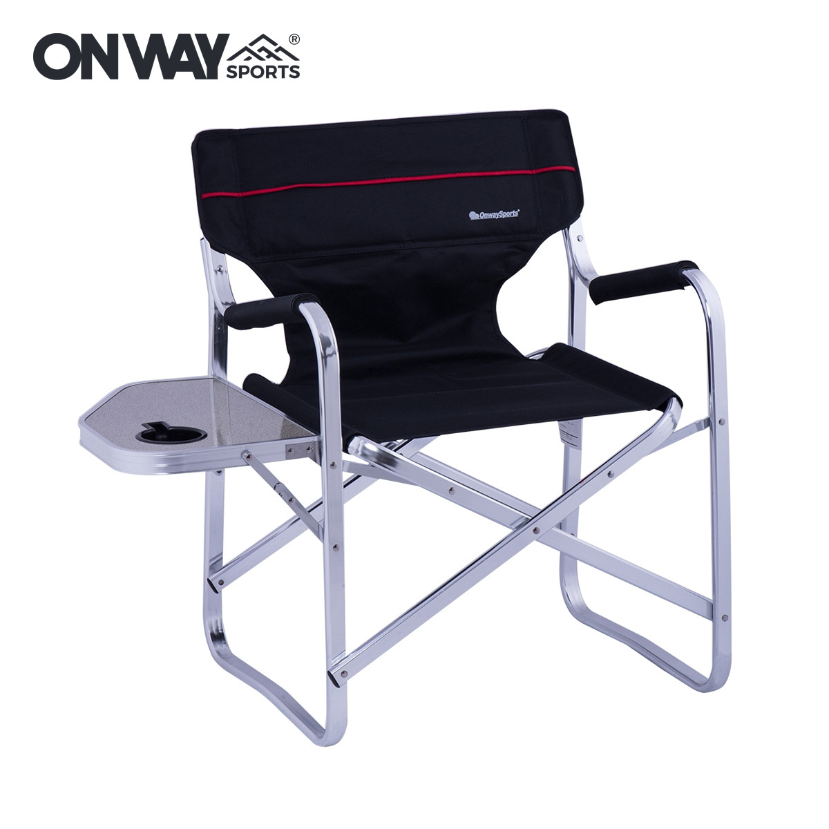 Outdoor Camp Director chair with side table heavy duty oversize padded seat