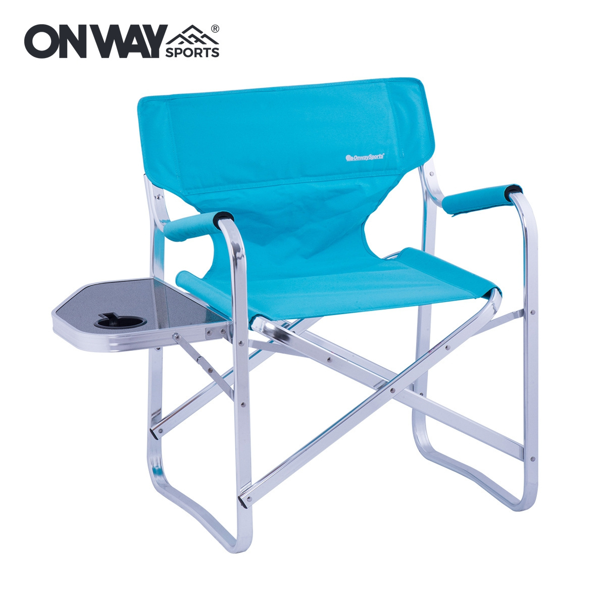 Outdoor Camp Director chair with side table heavy duty oversize padded seat