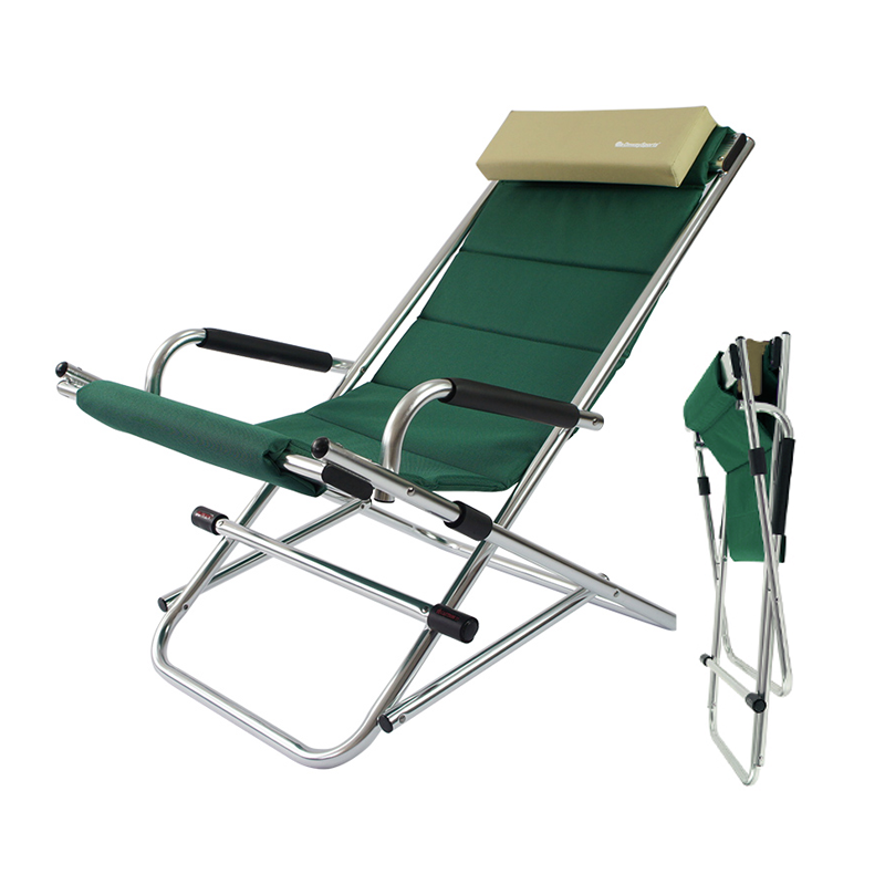 Onwaysports folding rocking aluminum beach chair for camp