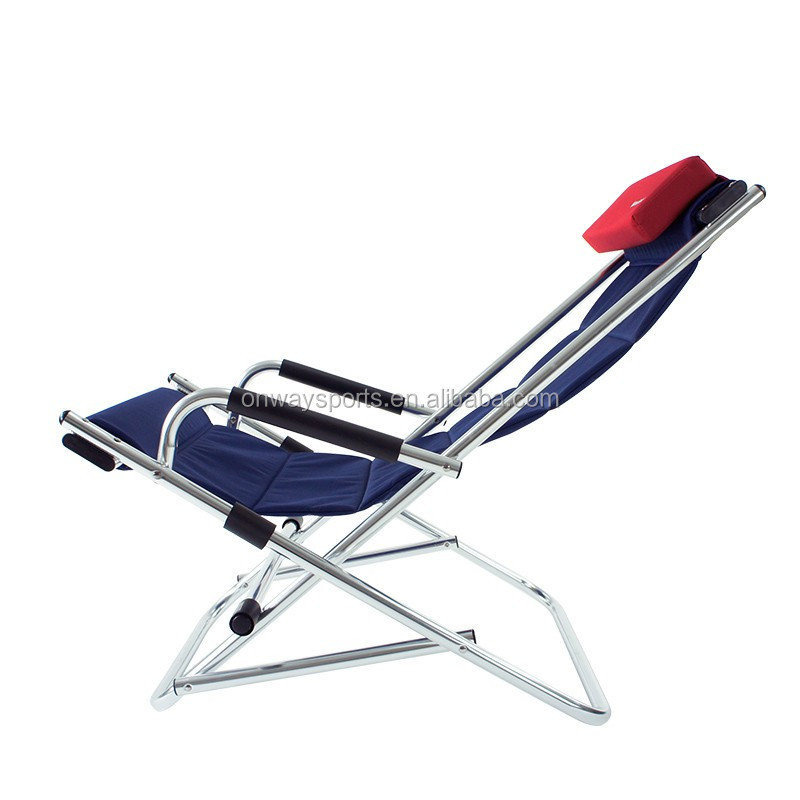 Onwaysports folding rocking aluminum beach chair for camp