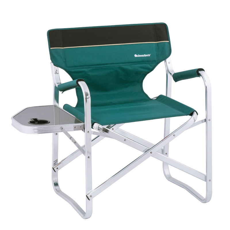 Outdoor Camp Director chair with side table heavy duty oversize padded seat