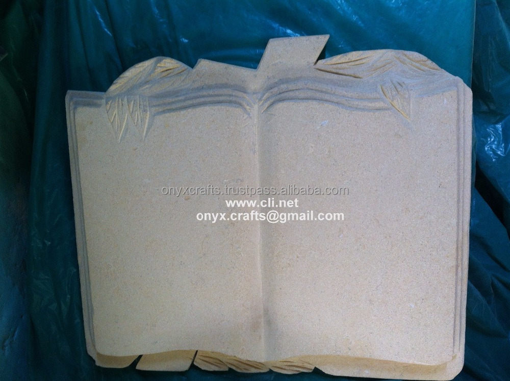 Bookshape Cross Marble Headstone in Cheap Price