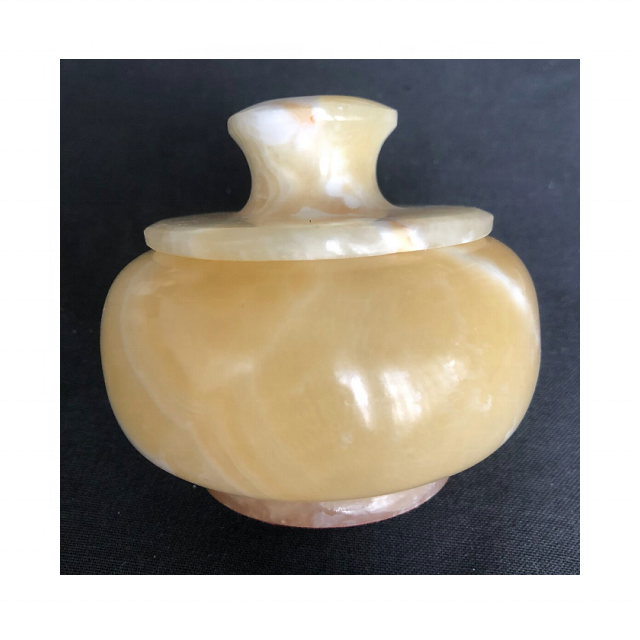 Onyx Round Shape Small Sugar Pot In Custom Styles With Lid