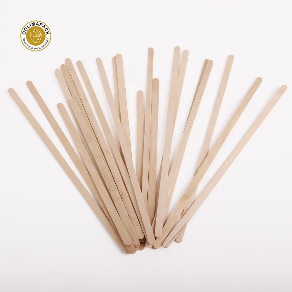 Coffee & tea tools natural color bulk bamboo wooden stirrer coffee stir stick/coffee stick