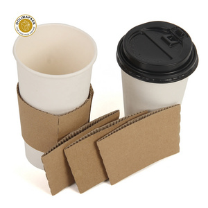 Hot Sell Custom Eco Friendly Recycled Paper Disposable Corrugated Coffee Cup Sleeve