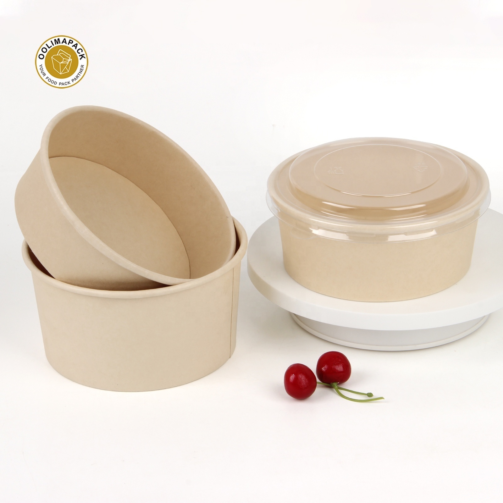 Wholesale Biodegradable Disposable Fruit Salad Food Fancy Tray Plate Sugarcane Bagasse With Lid