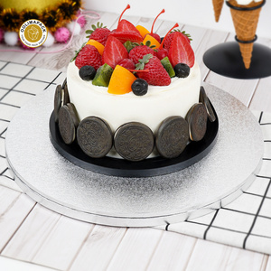 OOLIMAPACK Golden Christmas Cake Drum Cake Board For Heavy Cakes