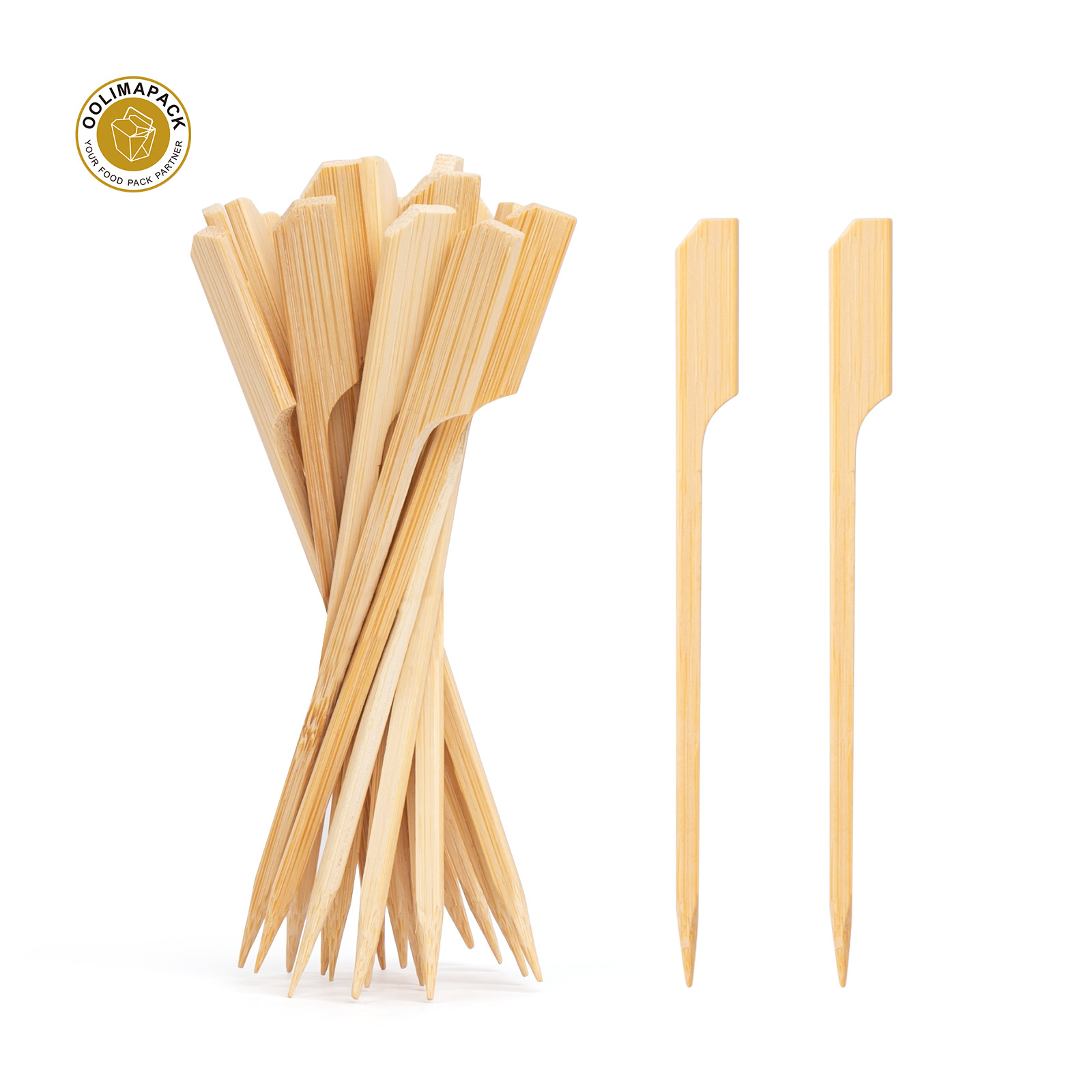 OOLIMA Bamboo Sticks for Cocktail Disposable Bamboo Food Teppo Skewer