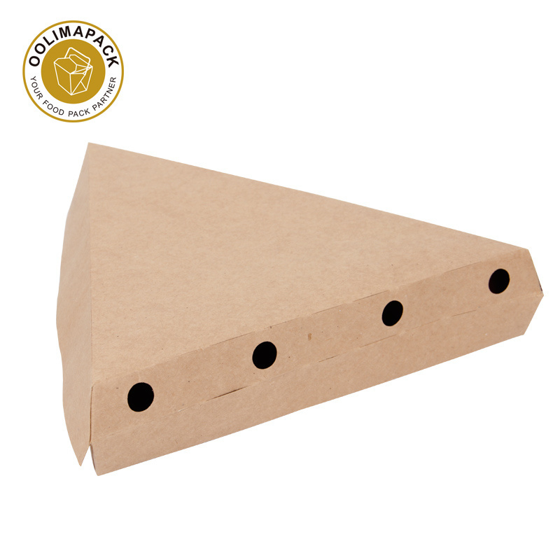 Paper pizza slice box with customer printing pizza slice box triangle food container