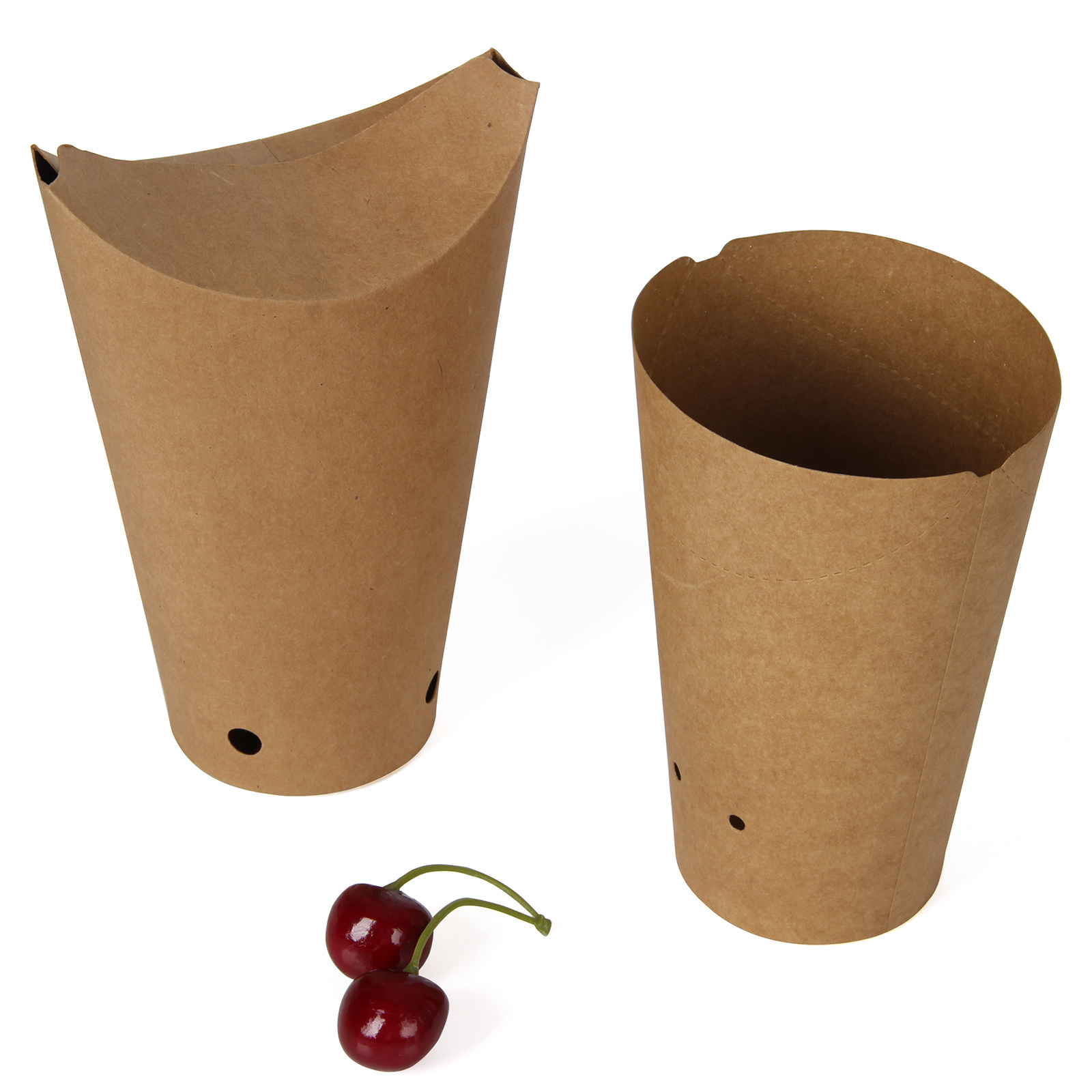 Disposable eco-frendly paper french fries cone holder