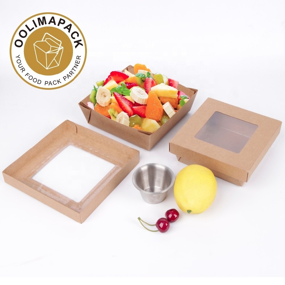 Disposable fruit salad container with dome lid,salad mixing bowl to go with cover