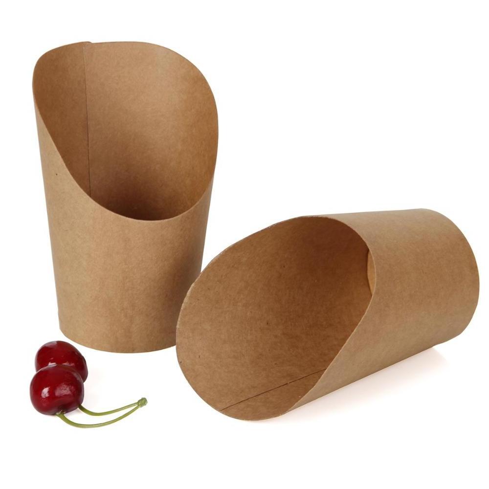 french fries paper packaging box, take away chip cardboard box