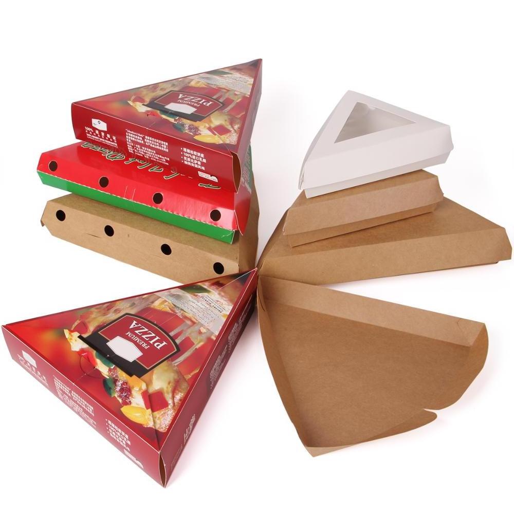 Paper pizza slice box with customer printing pizza slice box triangle food container