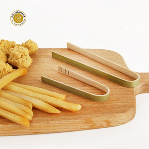 Eco Friendly Bamboo Tong Compostable Natural Food Tongs