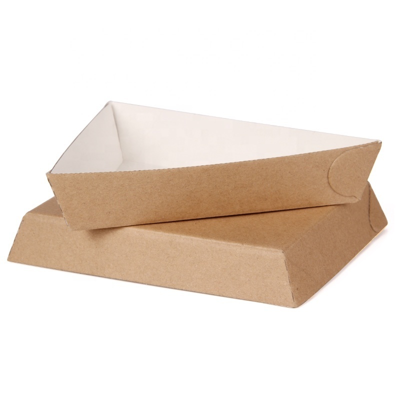 Disposable Customized Snack Food Boat Tray Packaging Paper Folding Hot Dog Box