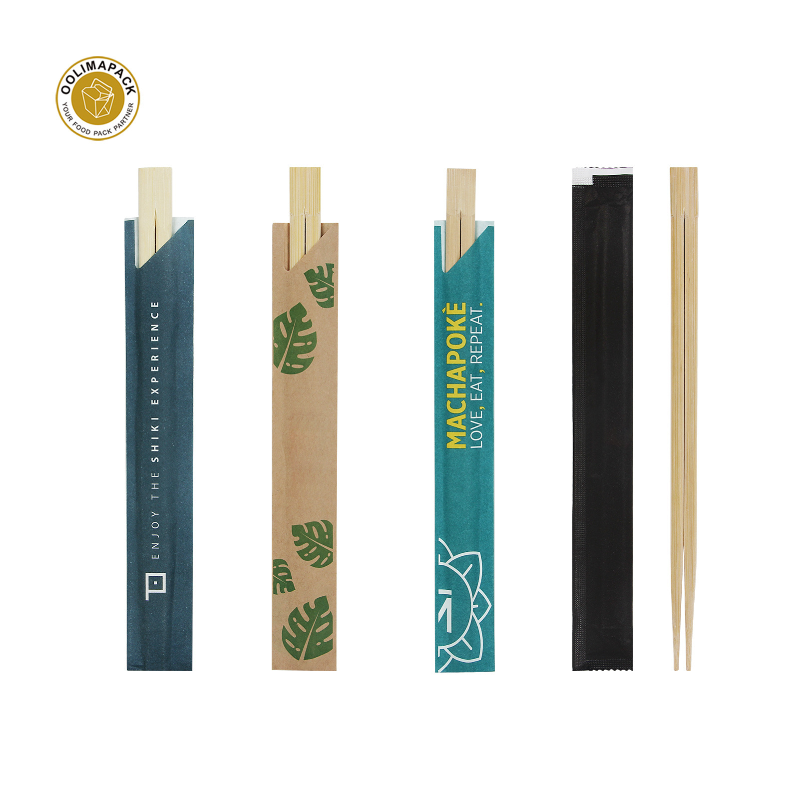 OOLIMA Factory Direct Sale Twins Tesoga Round Bulk disposable bamboo chopsticks