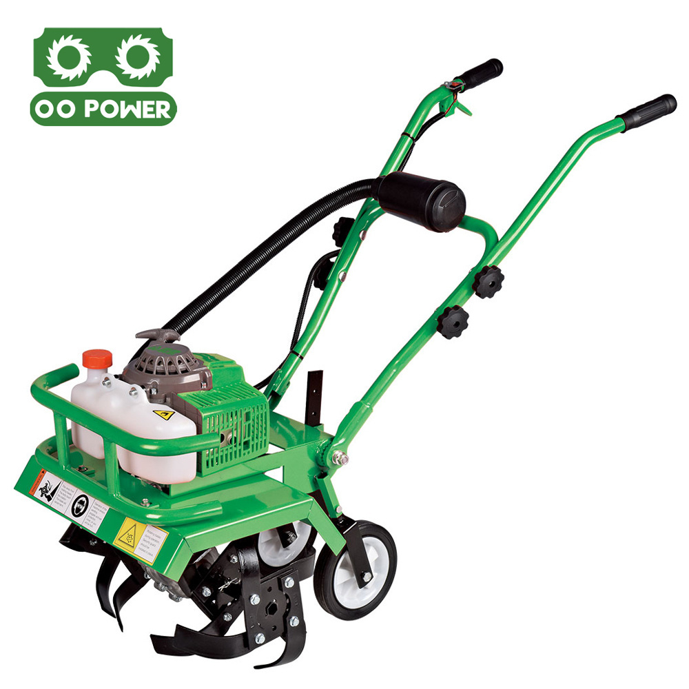 Portable Gasoline Mix Oil Powered 3.3hp Mini Power Tiller Garden Cultivator GT63B