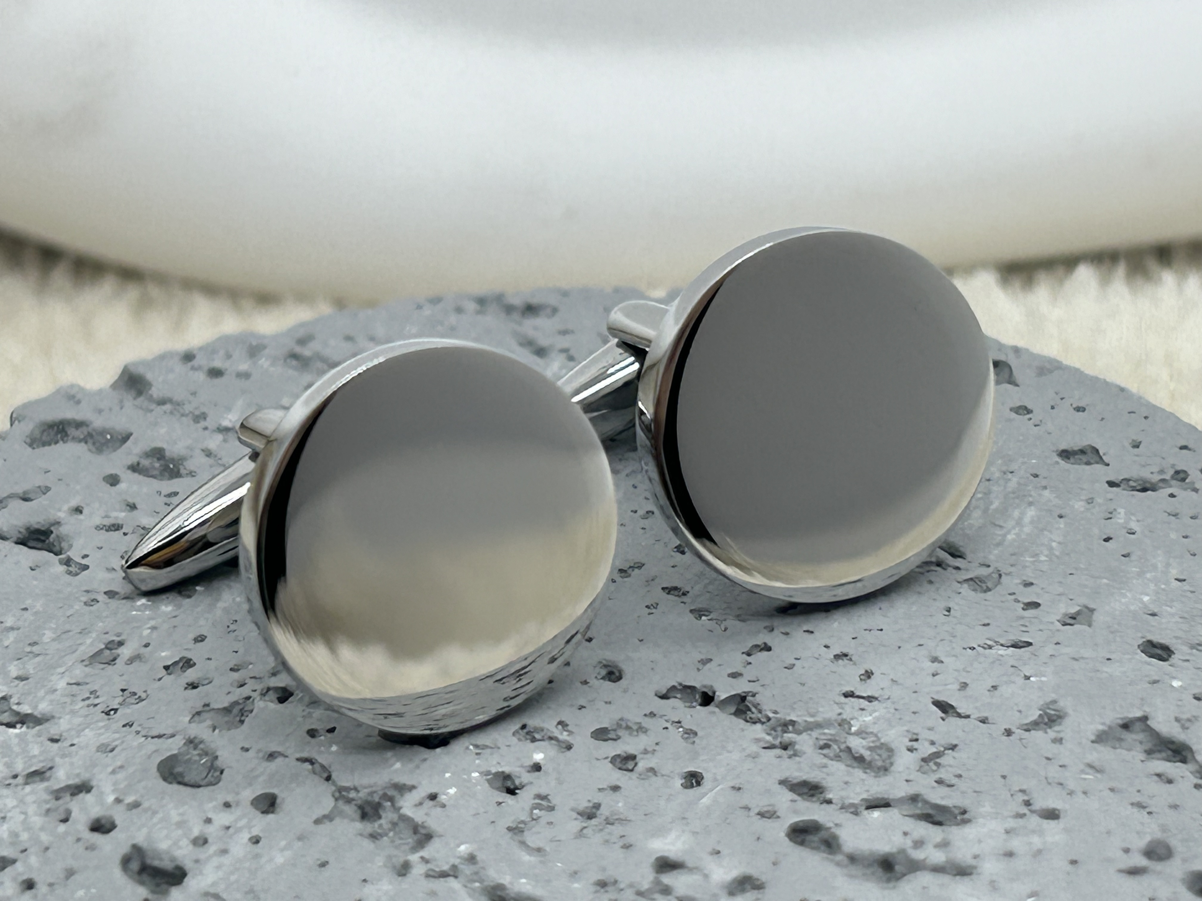 Stainless steel high end quality In stock ready to ship blank classic cufflinks for engraving wholesale to customized