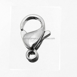 Stainless steel high polishing quality lobster clasp in stock of different sizes 9mm ,10mm,11mm,12mm,13mm ,15mm