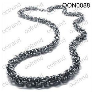 Stainless Steel byzantine rose chain ,byzantine necklace